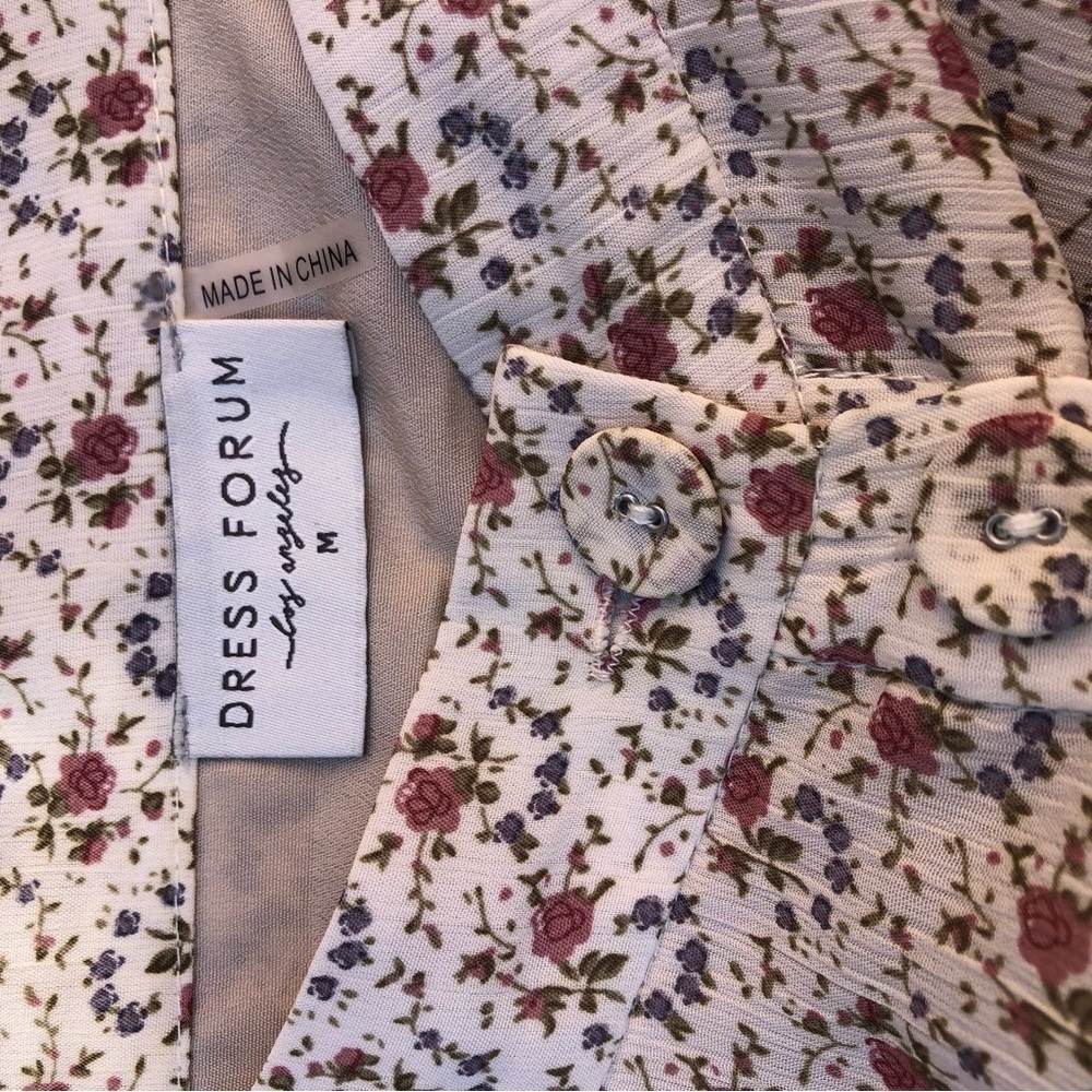 Dress FORUM FLORAL Ruffled tiered MINI SKIRT sz m - Picture 6 of 6